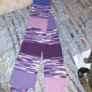 Veirigated Purple Winter Scarf